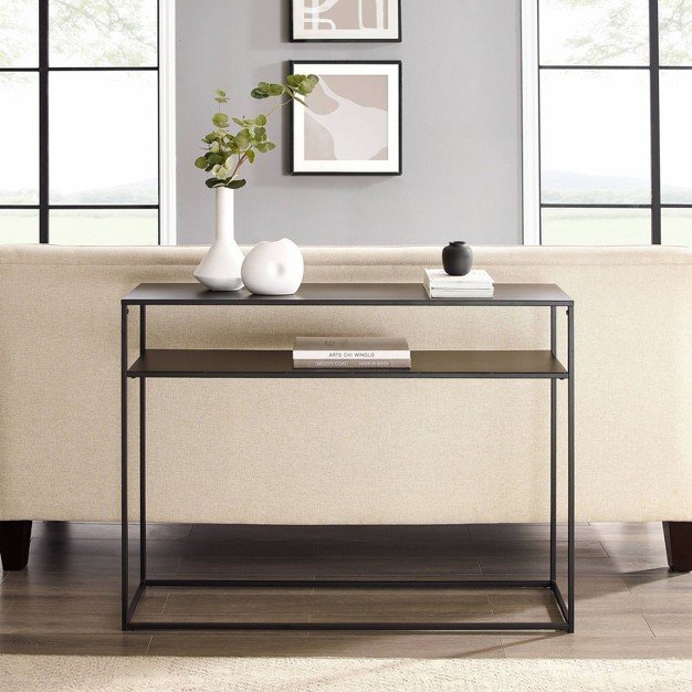 Braxton Console Table Matte Black Crosley