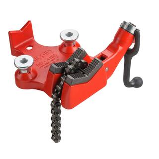 RIDGID 18 in. to 4 in. Pipe Capacity Top-Screw Bench Chain Vise Model BC410A (Includes Pipe Rest  Bender) 40195