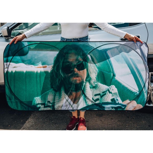 Surreal Entertainment The Big Lebowski The Dude Driving Sunshade For Car Windshield 64 X 32 Inches