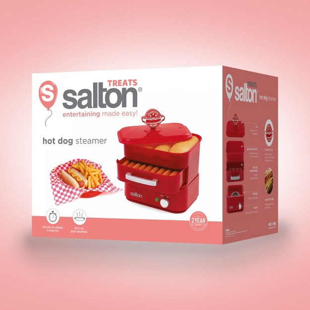 Salton Hot Dog Steamer Red