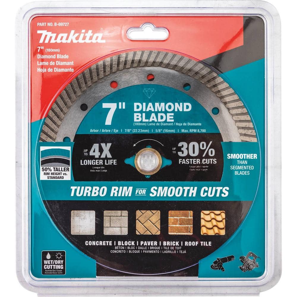 Makita 7 in. Turbo Rim Diamond Blade for General Purpose B-69727