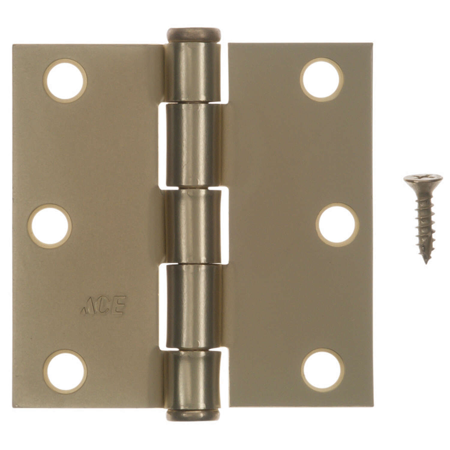 Ace 3 in. L Bright Brass Door Hinge 3 pk