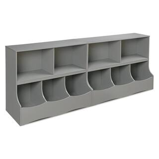 Badger Basket 32 in. H x 37 in. W x 15.75 in. D Gray MDF 5-Cube Organizer 98857