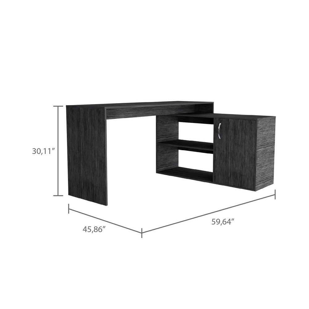 Boston L Shaped Desk  Single Door Cabinet And 2 Interior Shelves