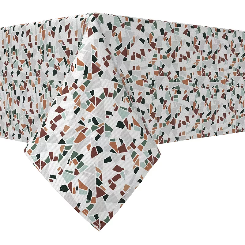 Rectangular Tablecloth， 100% Cotton， 60x84， Terrazzo Print