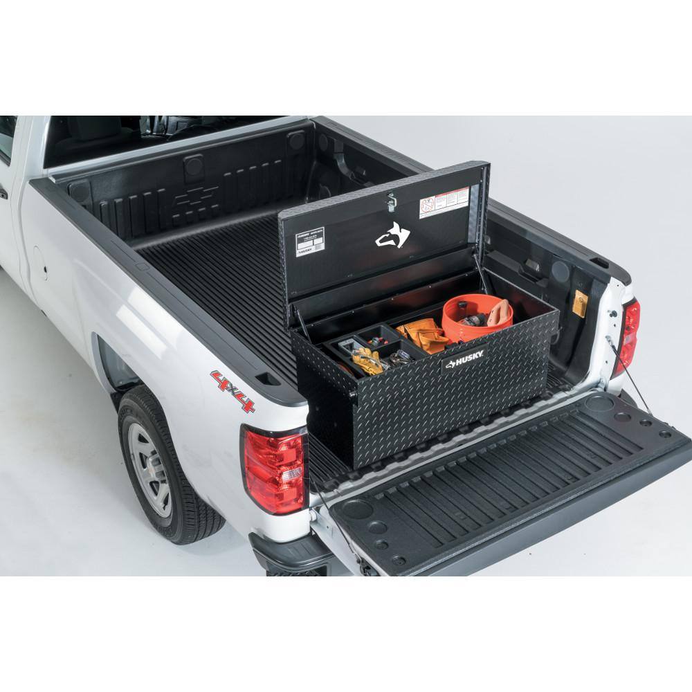 Husky 40.8 in. Matte Black Aluminum Full Size Chest Truck Tool Box 102400-53-01