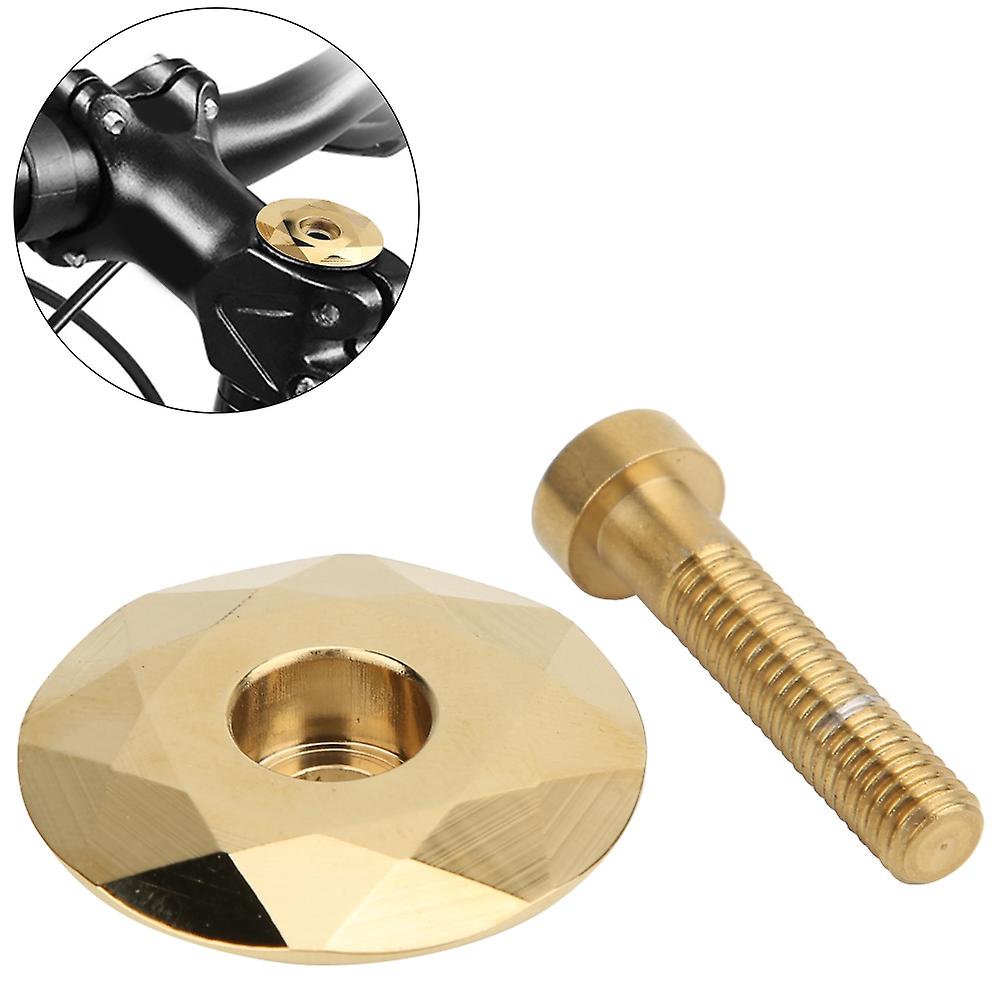 Aluminium Alloy Mountain Bike Headset Stem Top Cap Titanizing Cover Bicycle Modification Accessoriesgold