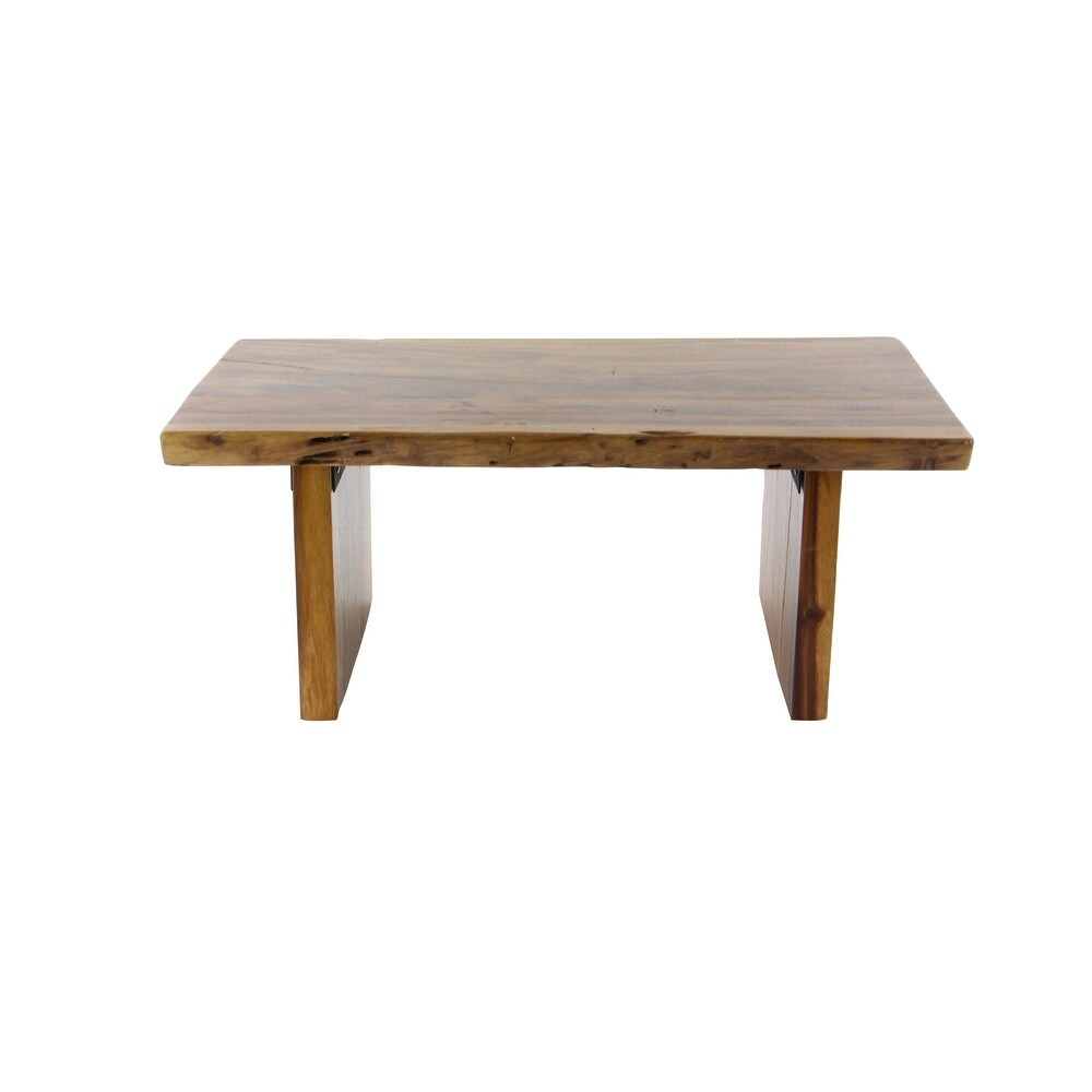 Brown Wood Contemporary Coffee Table 16 x 40 x 24