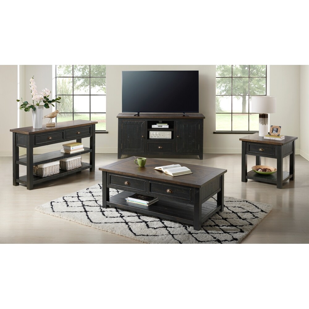 The Gray Barn Downington Solid Wood 2 drawer Sofa Console Table