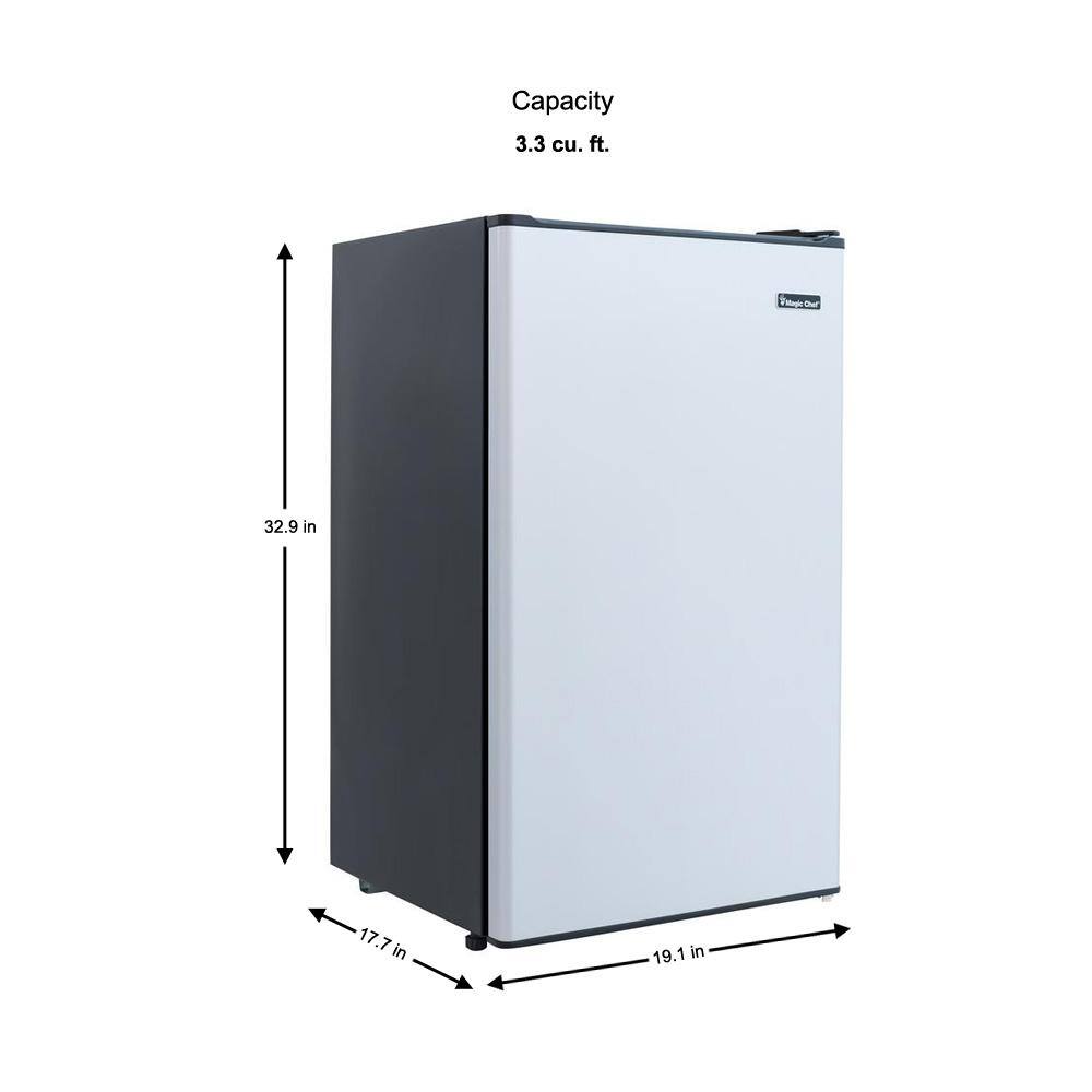 Magic Chef 3.3 cu. ft. Mini Fridge in Stainless Look HMR330SE