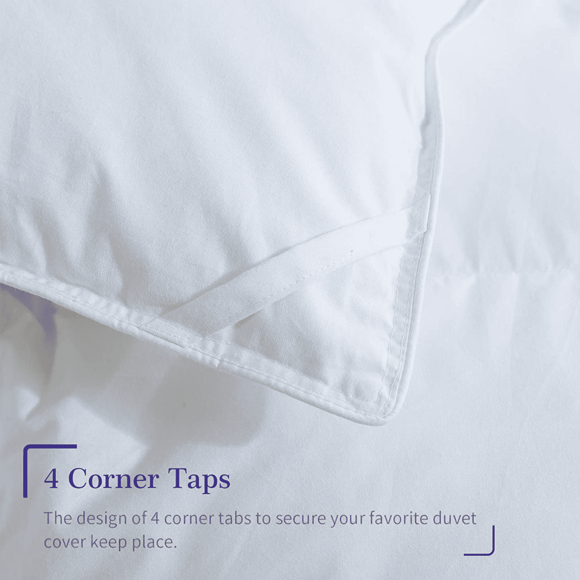 WhatsBedding Down Comforter Feather Duvet Insert Cotton White Goose Duck Down Comforter All Season Summer Solid， Queen