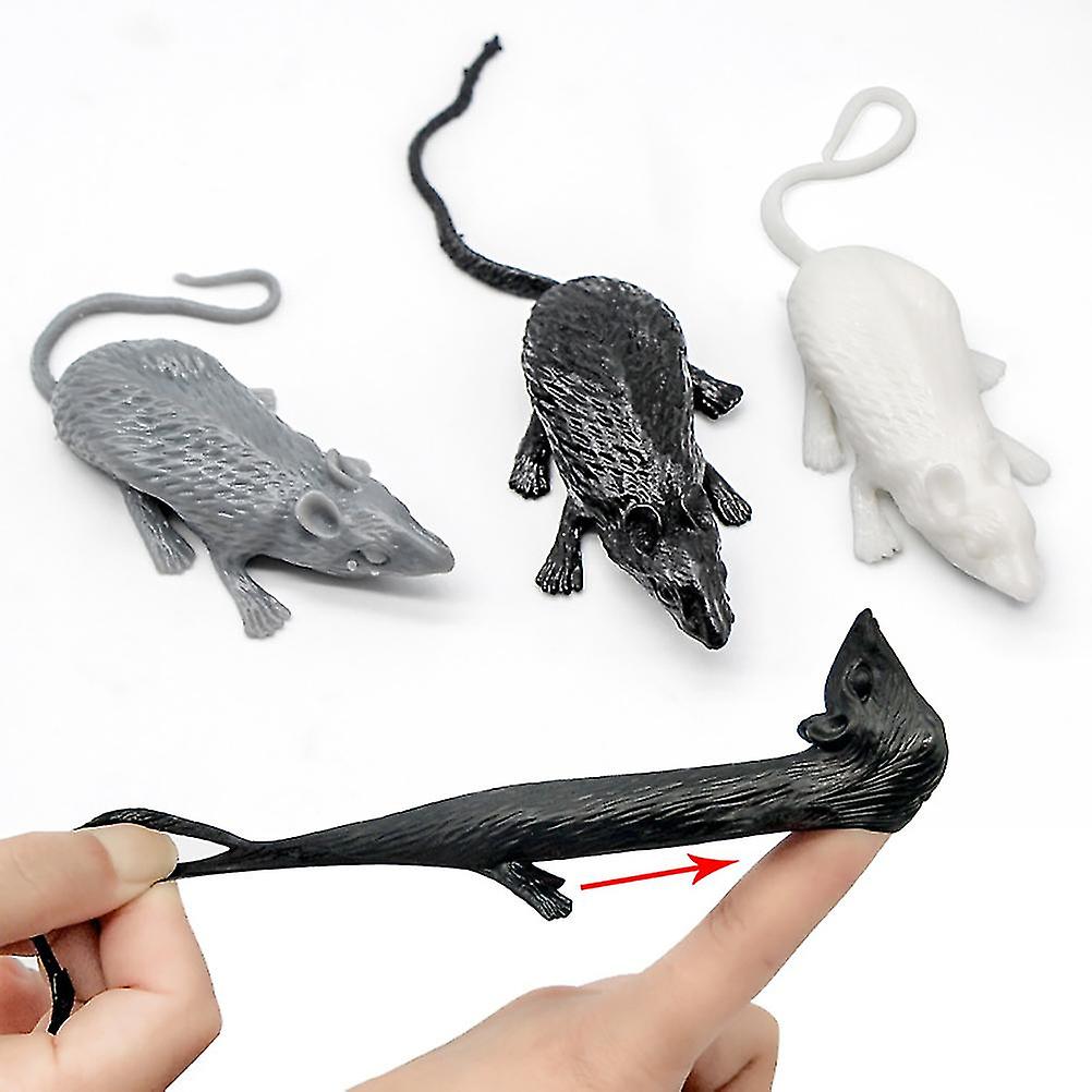 10PCS  Rat Toys Flick Rat Flying Rat Flingers Stretchy Finger  Decompression Toys Random Color