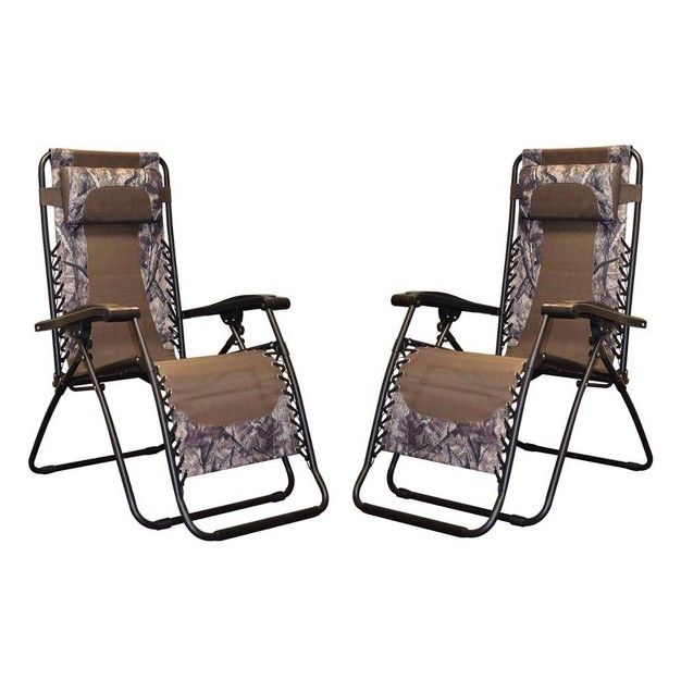 Caravan Canopy Infinity Zero Gravity Steel Frame Patio Deck Chair 2 Pack