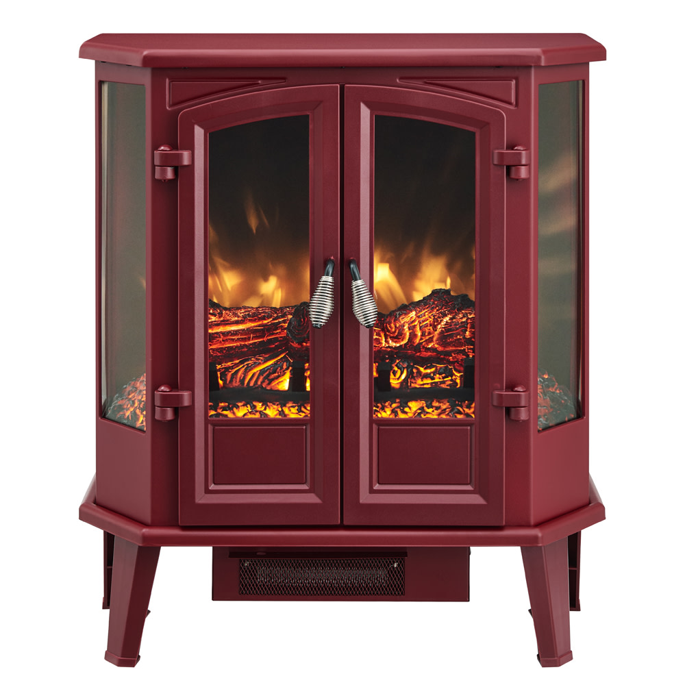 Hearthpro 25 Red 5 Sided Infrared Electric Stove ;