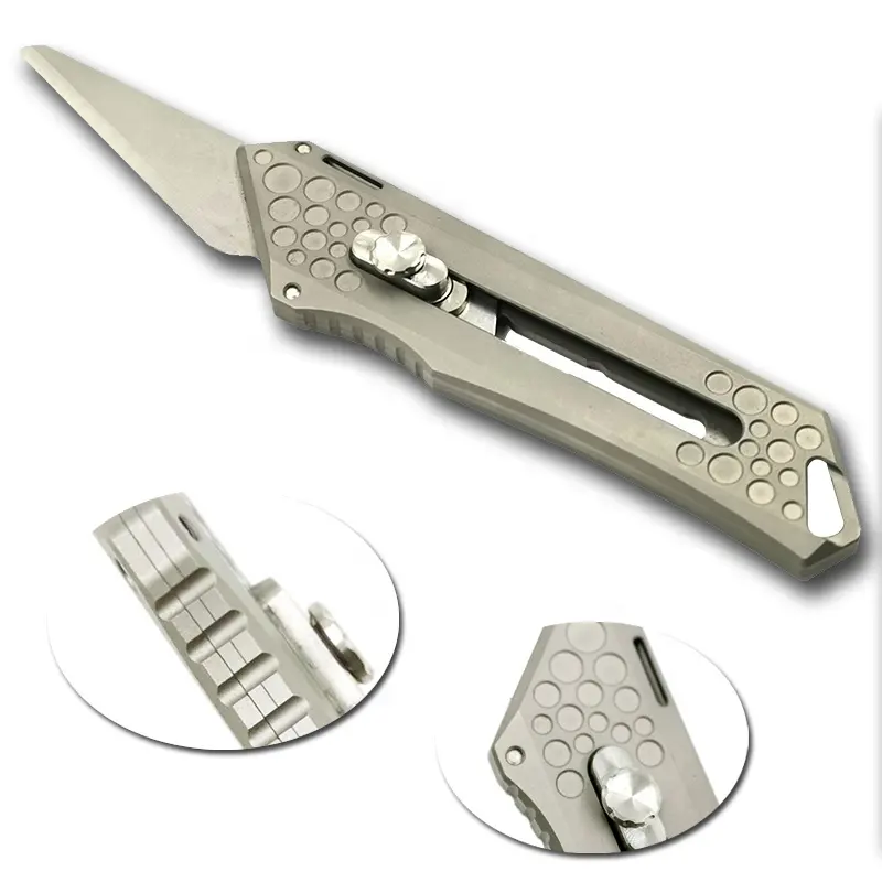 Outdoor Multi Tools Titanium Pocket Folding Knife With KeyChain Survival EDC Knives