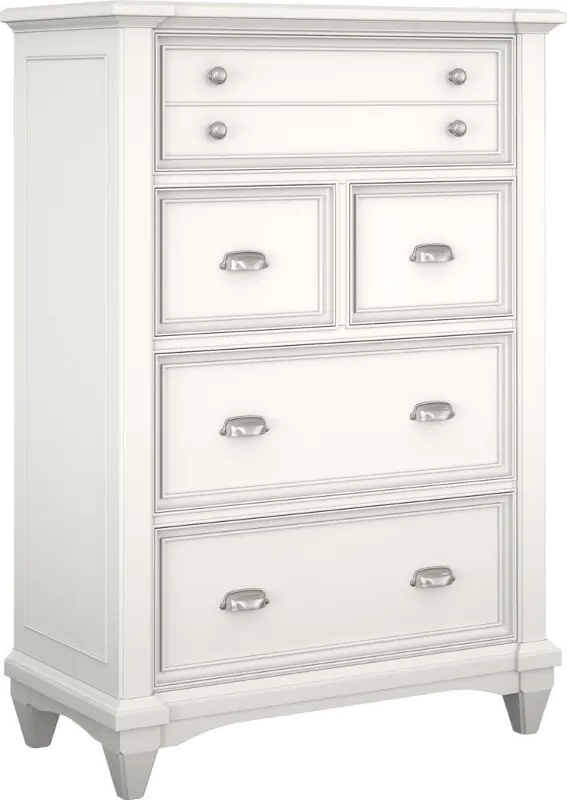 Harbor Hut White Youth Chest of Drawers