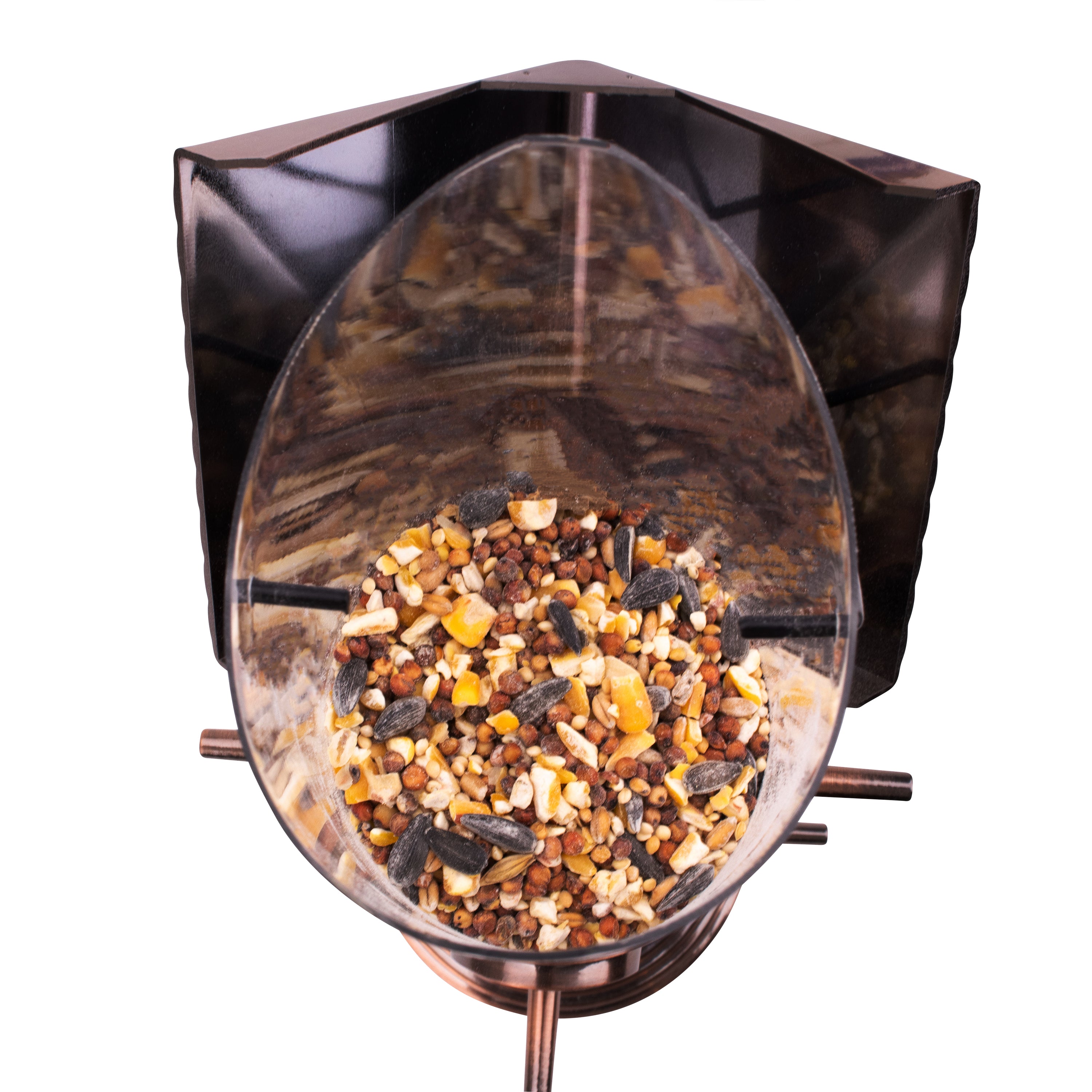 Bliss Outdoors Bird Feeder W/ 6 Feeding Ports and Perches， Flip Top Cover， 1 lb. Food Capacity