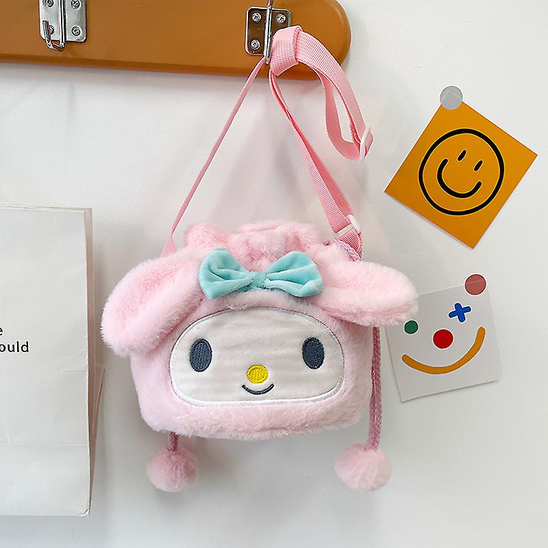 Born Pretty Cinnamoroll Plush Bag Hello Kitty Kuromi My Melody Kawaii Shoulder Crossbody Bag Anime Plushie Women Cartoon Gifs For Girls，melody B