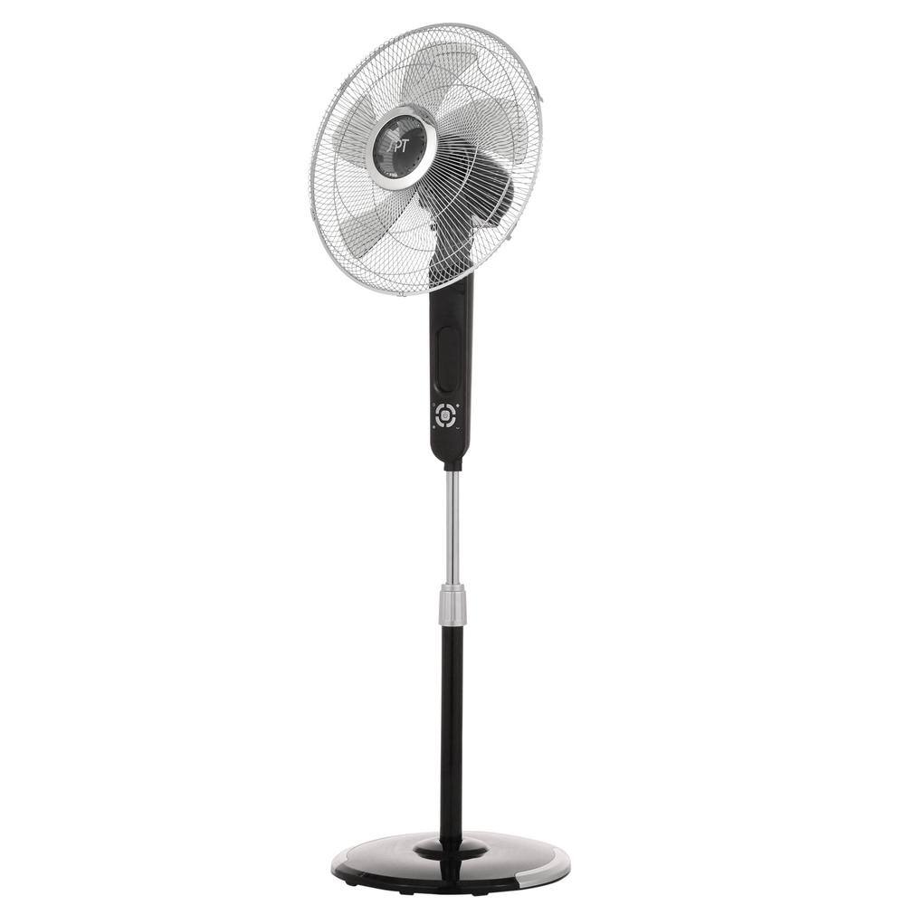 SPT Adjustable-Height 57 in. Oscillating Pedestal Fan with Touch-Stop Sensor SF-16T07A