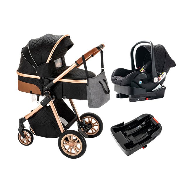 AULON™ V2 Royal 3-in-1 Baby Stroller Combo Car Seat With ISOFIX Base