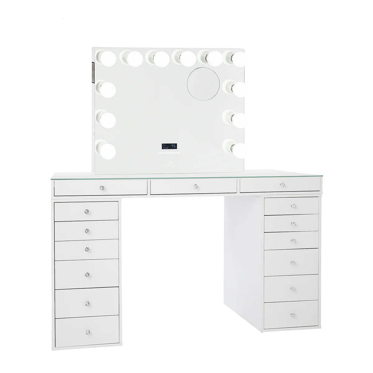 IVFT-SSPRO26DR-WHT2-N | SlayStation® Pro 2.0 Tabletop + Vanity Mirror + 6 Drawer Units Bundle