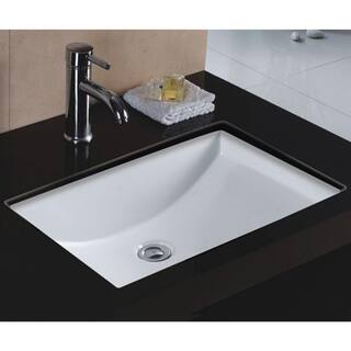 Wells Rhythm Series 22 in. Rectangular Undermount Single Bowl Bathroom Sink in White RTU2216-6W