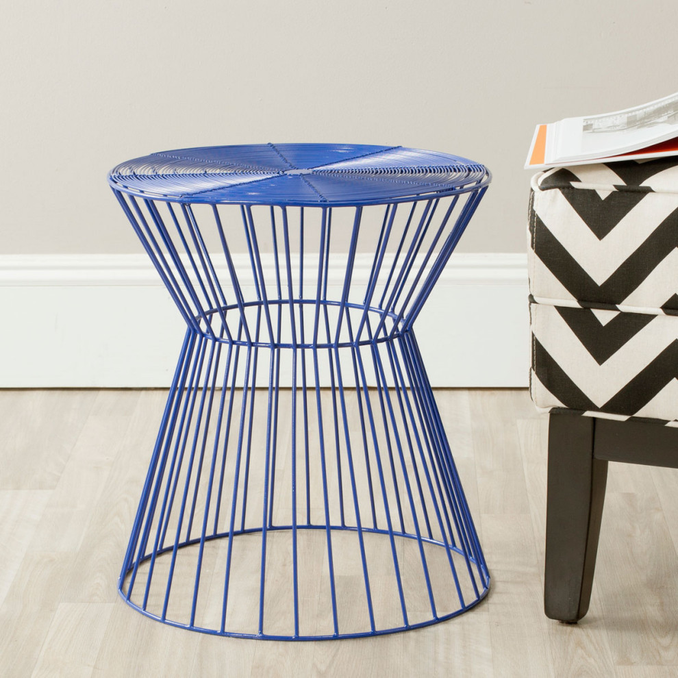 Dala Iron Wire Accent Table Dark Blue   Contemporary   Side Tables And End Tables   by Virgil Stanis Design  Houzz