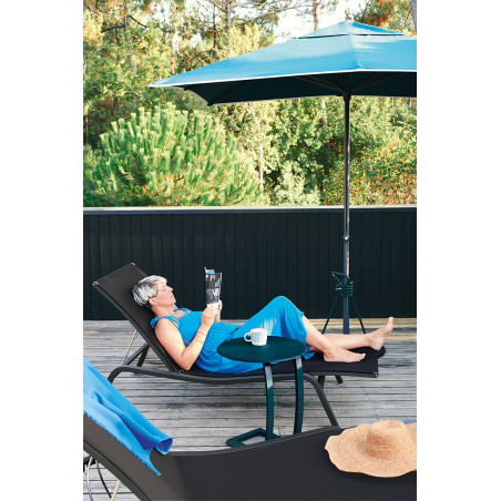 Bain de soleil FERMOB Alizé STEREO- Chaise longue réglable aluminium