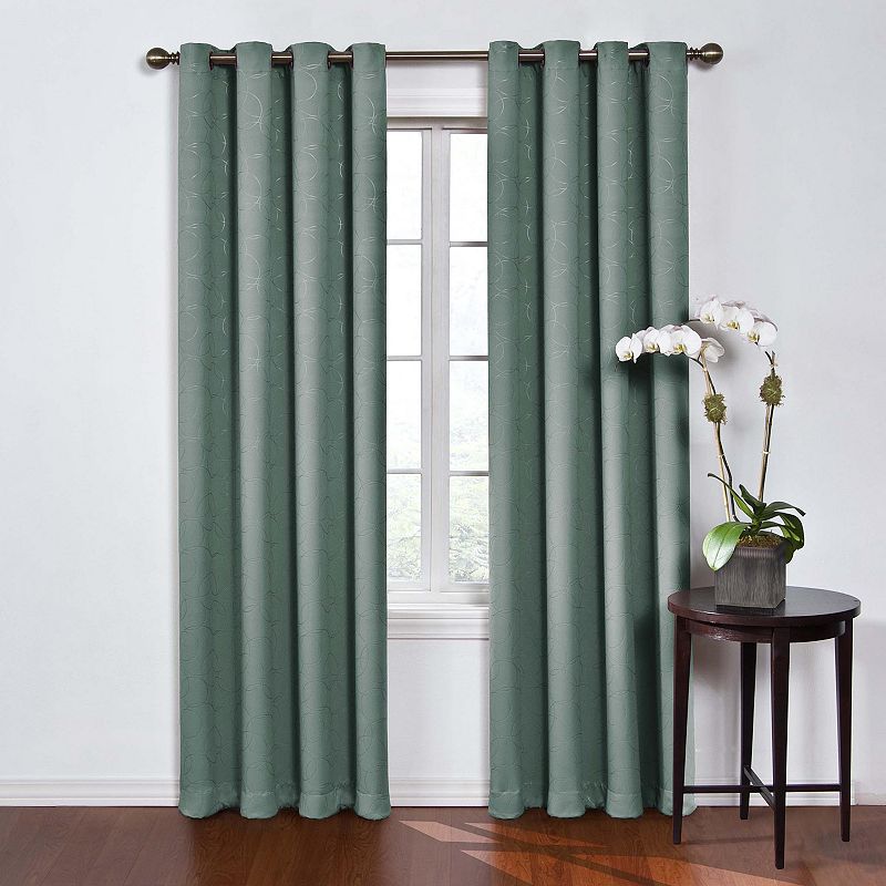 eclipse Round and Round Single Curtain Blackout 1-Panel Window Curtain