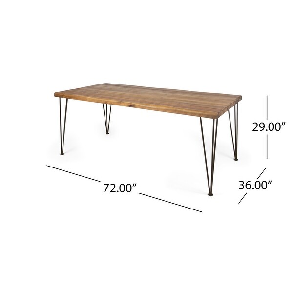 Zion Outdoor 72inch Acacia Dining Table by Christopher Knight Home