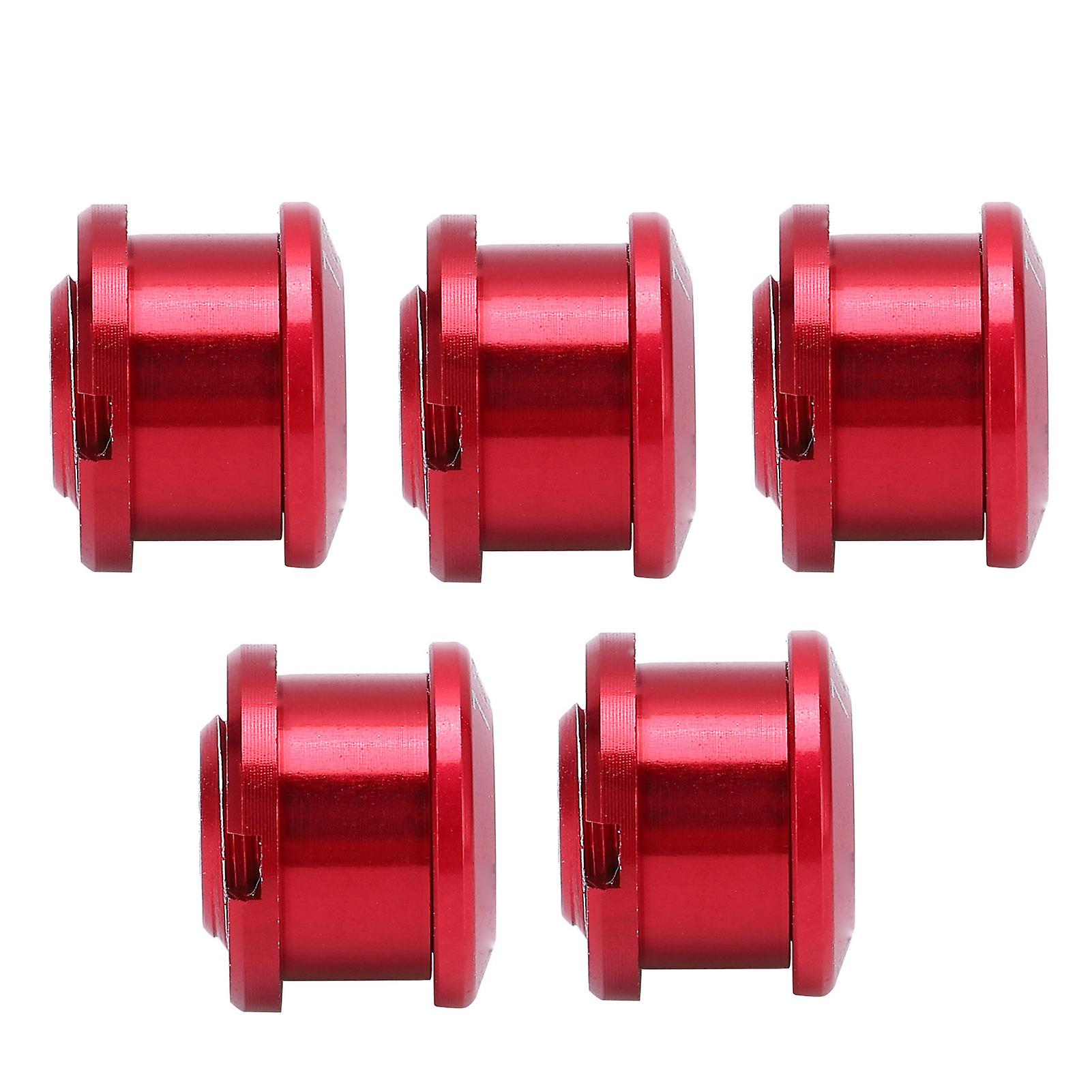 5pcs Single Chainring Bolts Crankset Nuts Aluminum Alloy Chain Wheel Screws For Mountain Bikered