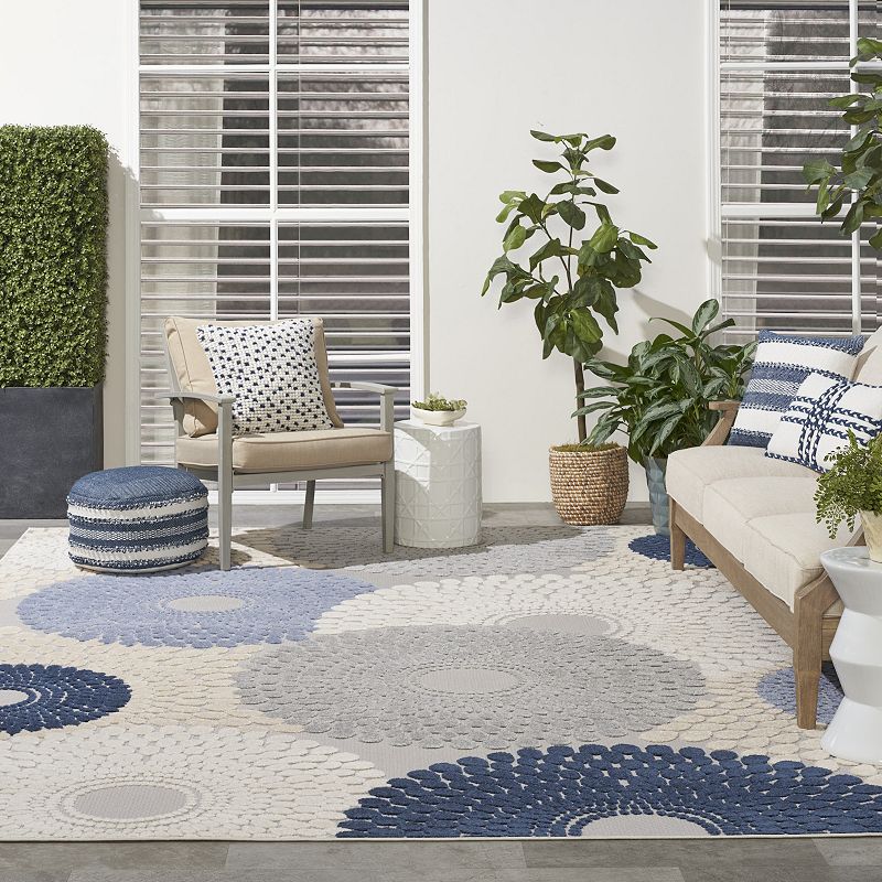 Nourison Aloha Modern Geometric Burst Indoor / Outdoor Rug