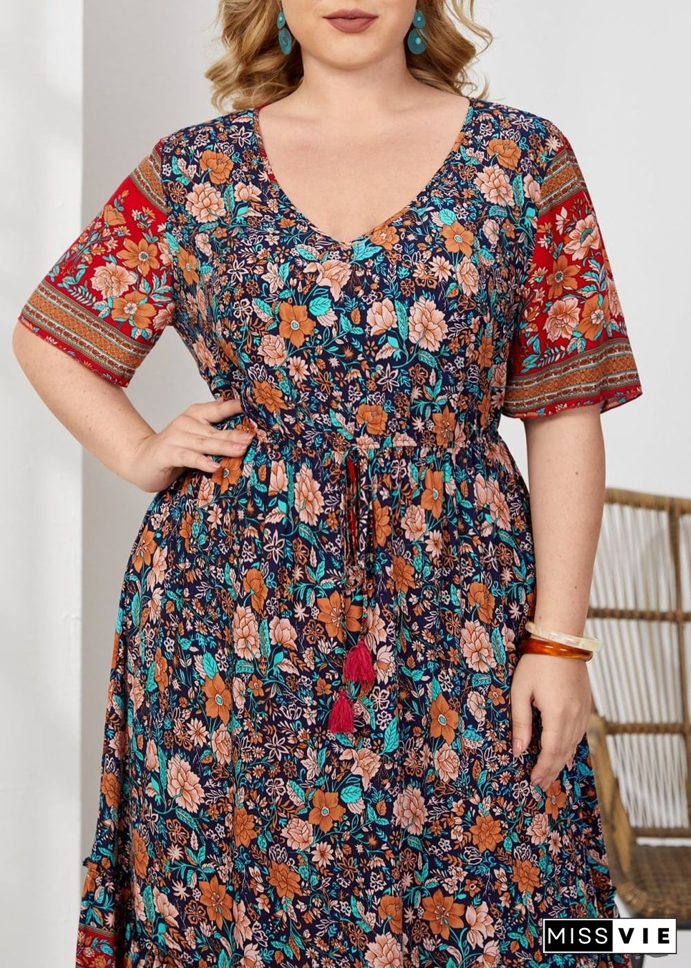 Boho Plus Size Pepper Maxi Dress For Women