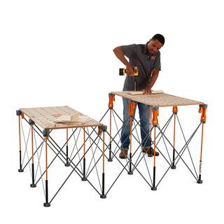 BORA 30 in. x 48 in. x 72 in. Steel Centipede Work Support Sawhorse with Accessories CK12S