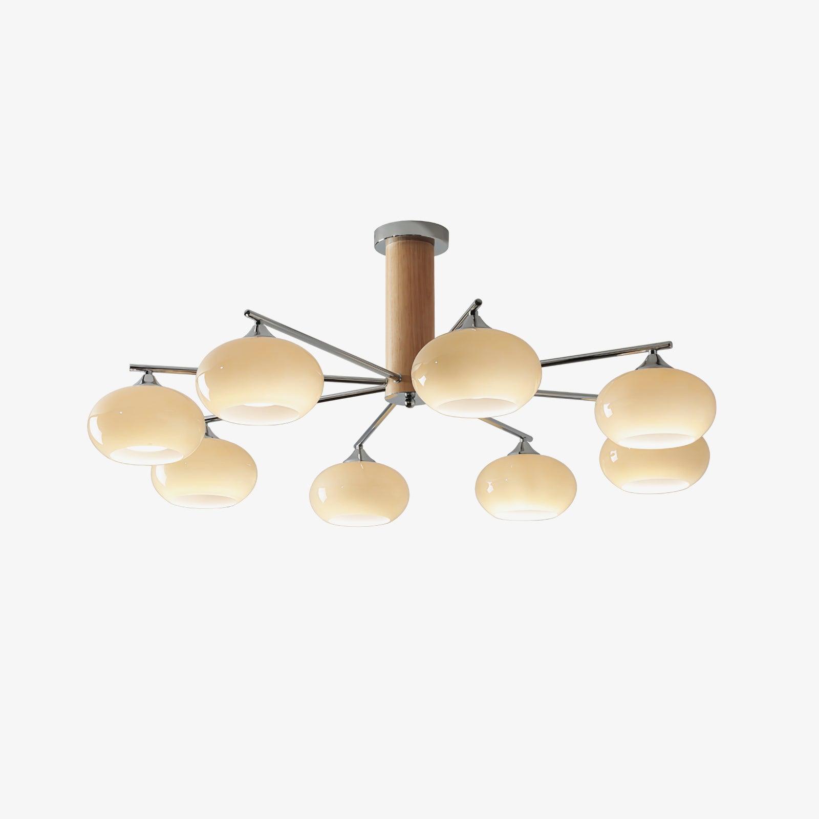 Elliptical Persimmon Chandelier