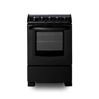 Summit Appliance 20 in. 2.3 cu. ft. Slide-in Electric Range in Black REX2051BRT