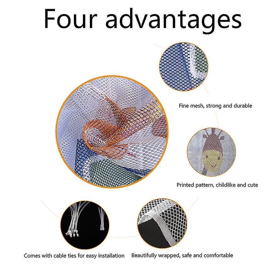 Home Stair Protection Net， Balcony Safety Rope Net， Printed Child Safety Net