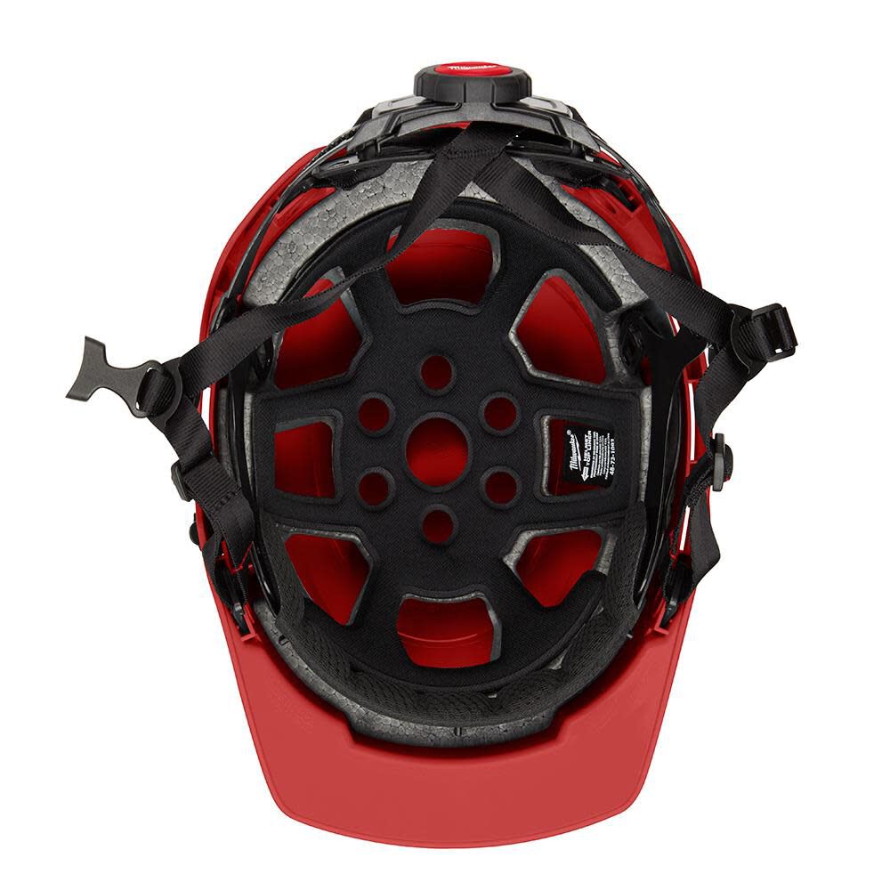 MW Red Front Brim Helmet with BOLT Class E 48-73-1329 from MW