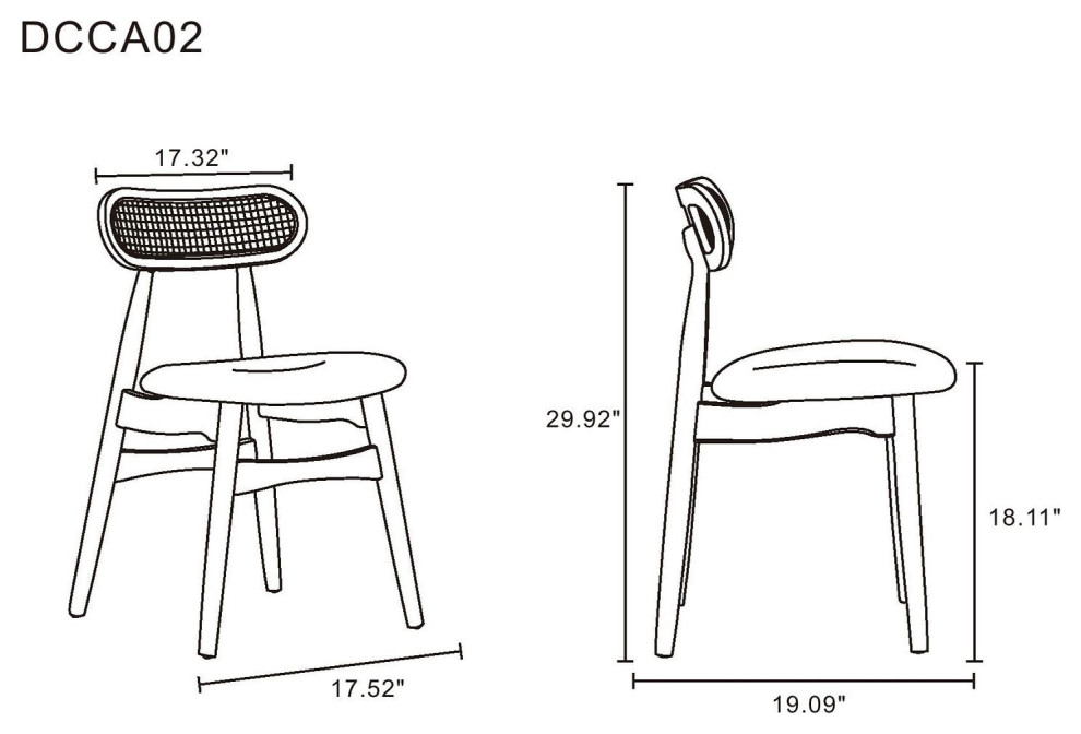 Manhattan Comfort Colbert Dining Chair  Upholstered   Midcentury   Dining Chairs   by Manhattan Comfort  Houzz