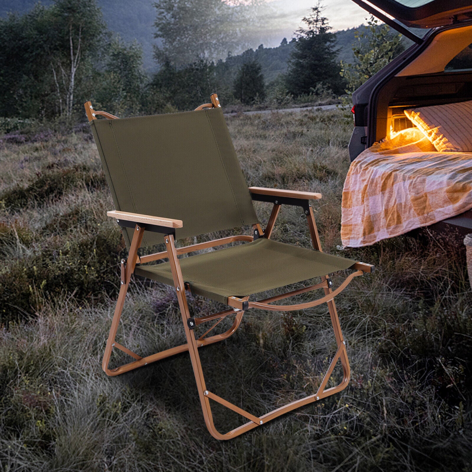 Chairs Outdoor Camping Chair Low Beach Camp Lawn Hiking Folding Fishing Chair