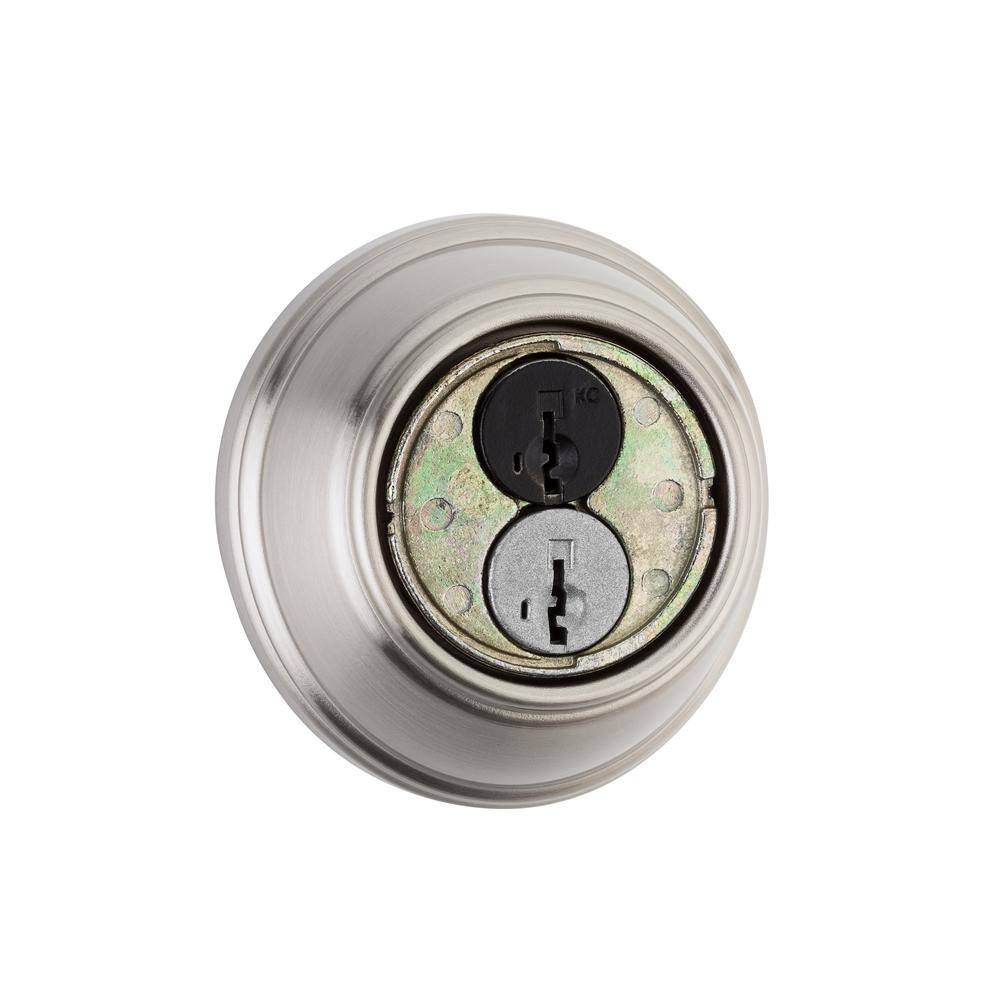 Kwikset 816 Single Cylinder Satin NIckel Key Control Deadbolt Featuring SmartKey Security with Microban Antimicrobial Technology 816 15 SMT RCAL RCS CP