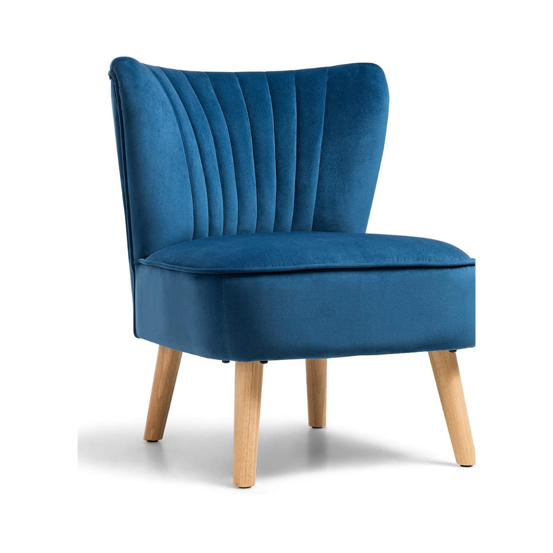 Velvet Accent Chair, Upholstered Modern Sofa Chair