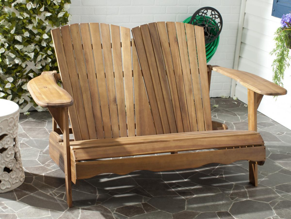 Thomas Bench/ Settee Natural   Transitional   Outdoor Lounge Chairs   by Peachtree Fine Furniture  Houzz