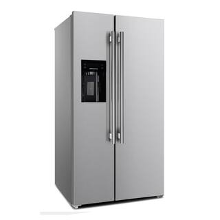 Forno 36 in. W x 29.86 in. D 20 cu. ft. Side by Side Refrigerator in Stainless Steel with Ice Maker FFRBI1844-36SB