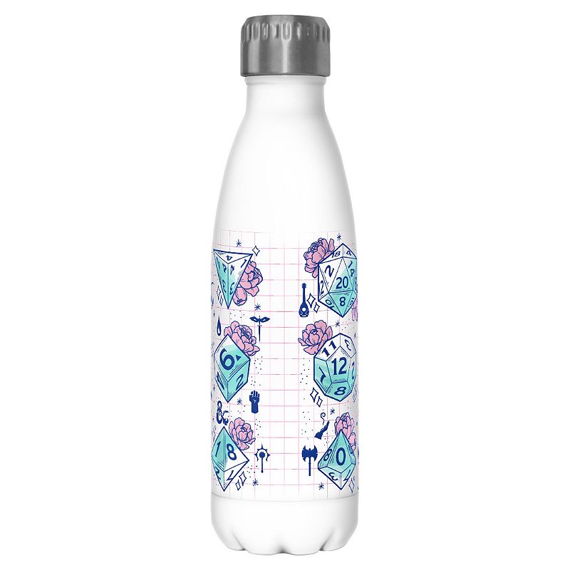 Dungeons and Dragons Floral Dices 17-oz. Stainless Steel Water Bottle