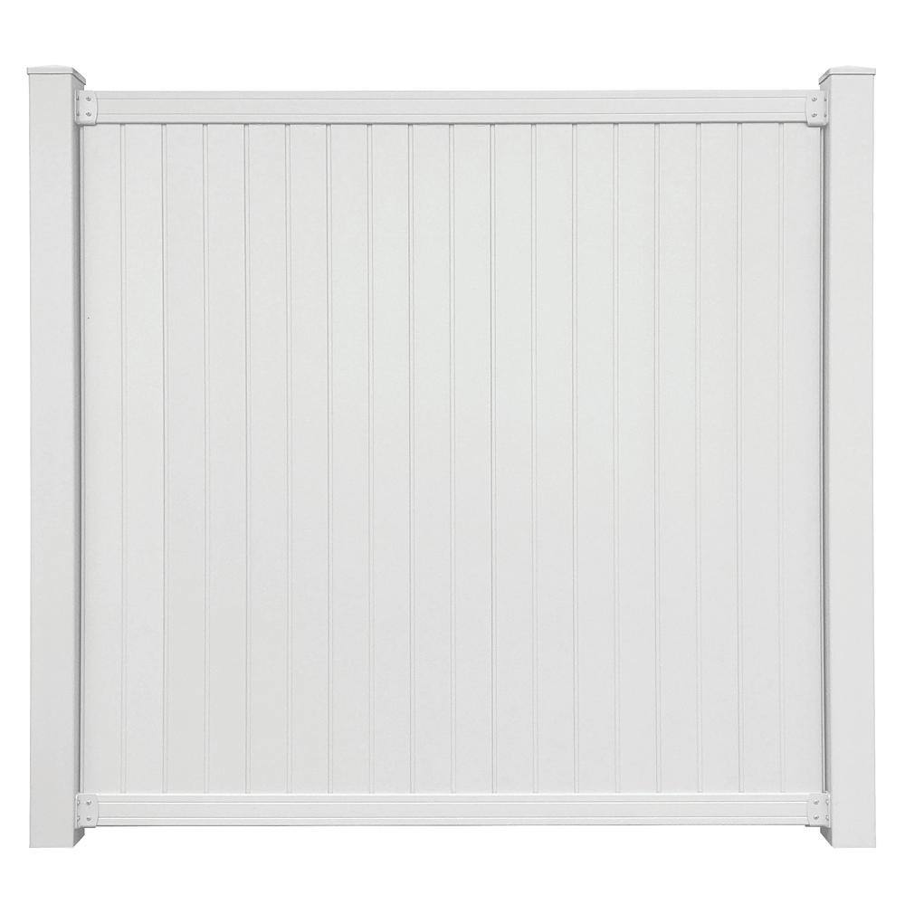 SIXTH AVENUE BUILDING PRODUCTS SUPPLYING THE WORLD Belfast 6 ft. x 6 ft. White Vinyl Fence Panel LBP8601