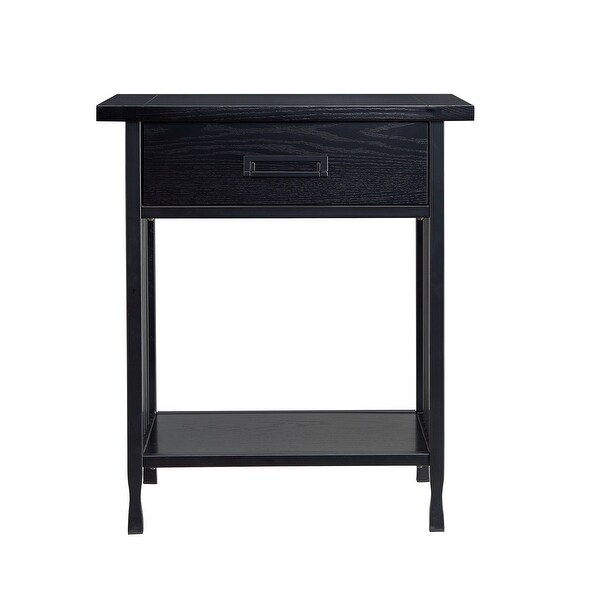 Carbon Loft Peter Oak Side Table with Drawer