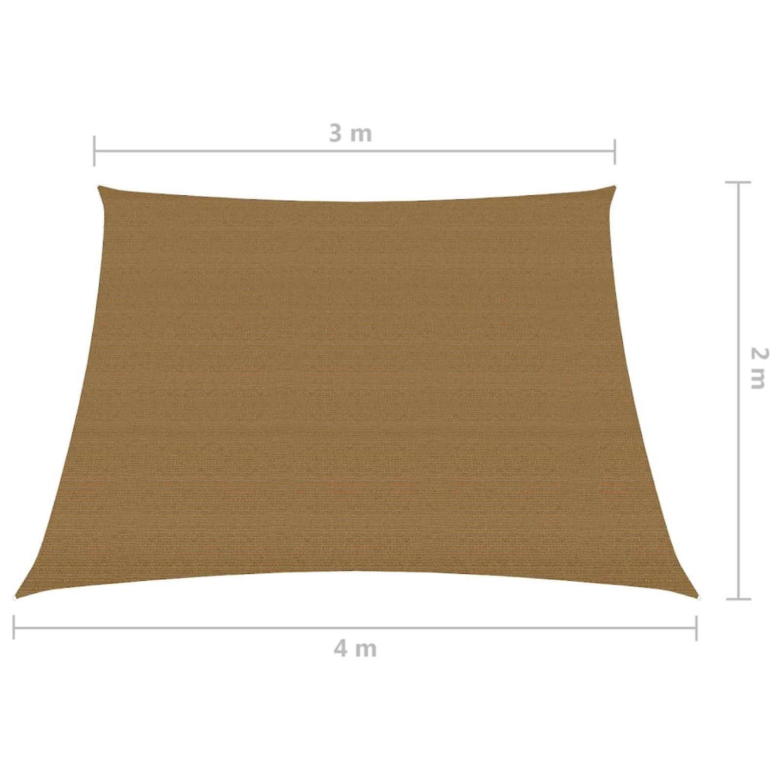 Sunshade Sail 160 G/m Taupe 3/4x2 M Hdpe No.360680