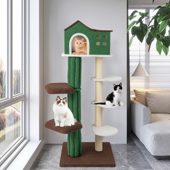 Costway 19345286 Multi level Cat Tree with Condo a...