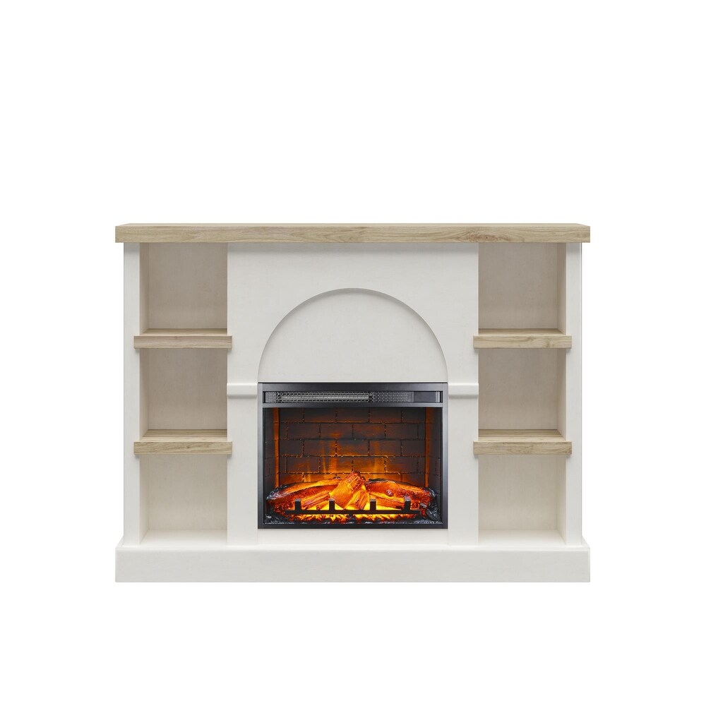 Mr. Kate Winston Fireplace Mantel with Built in Bookshelves